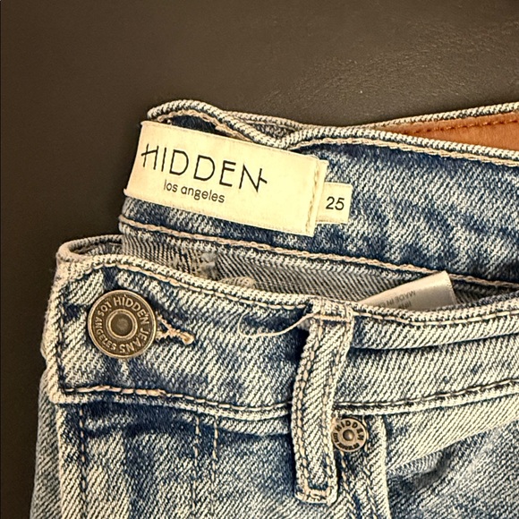 HIDDEN Light Blue Distressed Wide-Leg Jeans - Picture 2 of 2